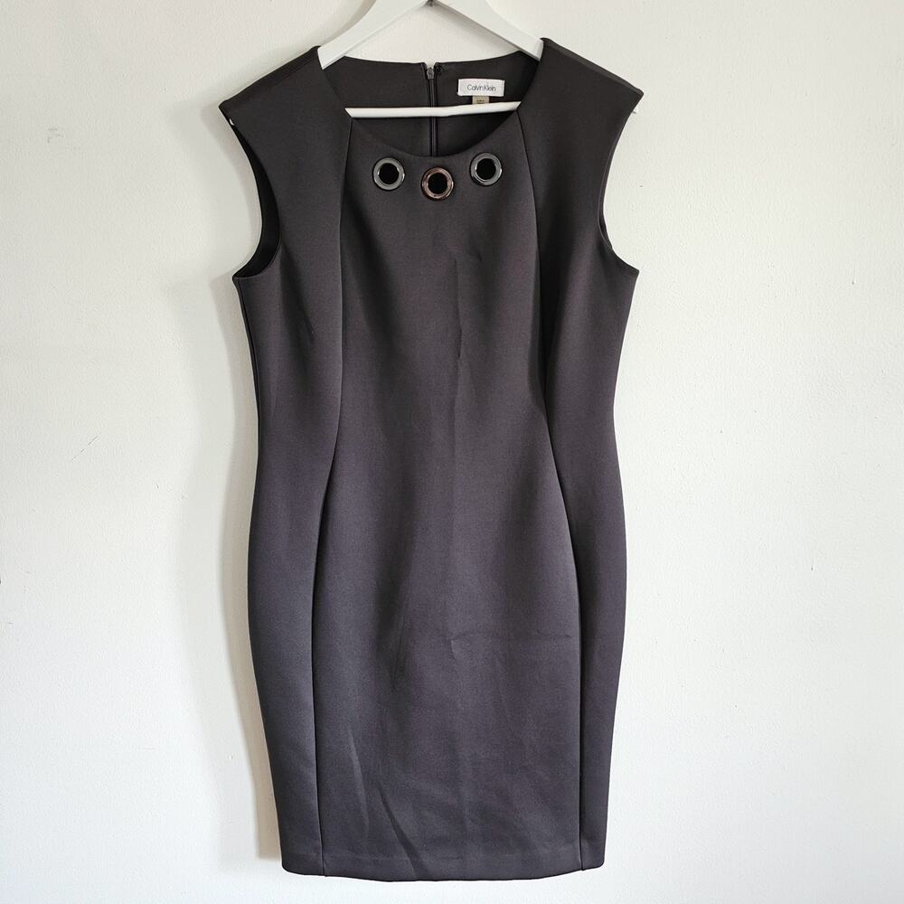 Calvin Klein Sleeveless Grommet Neck knee High Dress sz.14